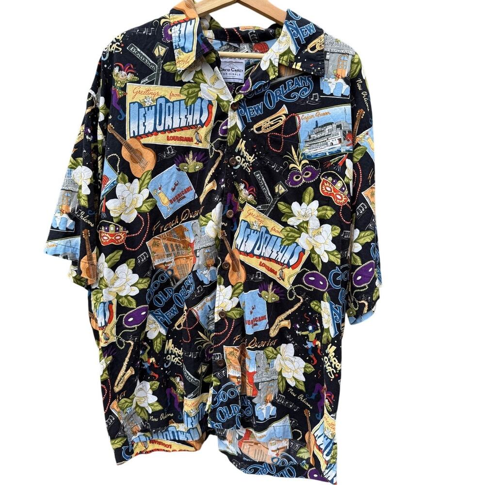 New Orleans French Quarter David Carey Originals button up shirt Size 2XL